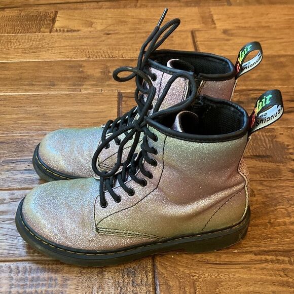 Dr. Martens 1460 Glitter Multicolored Rainbow Combat Boots Size 5 - Picture 11 of 13